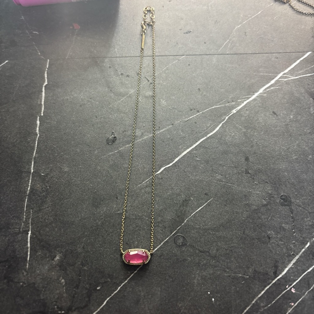 Kendra Scott Pink and Gold Necklace